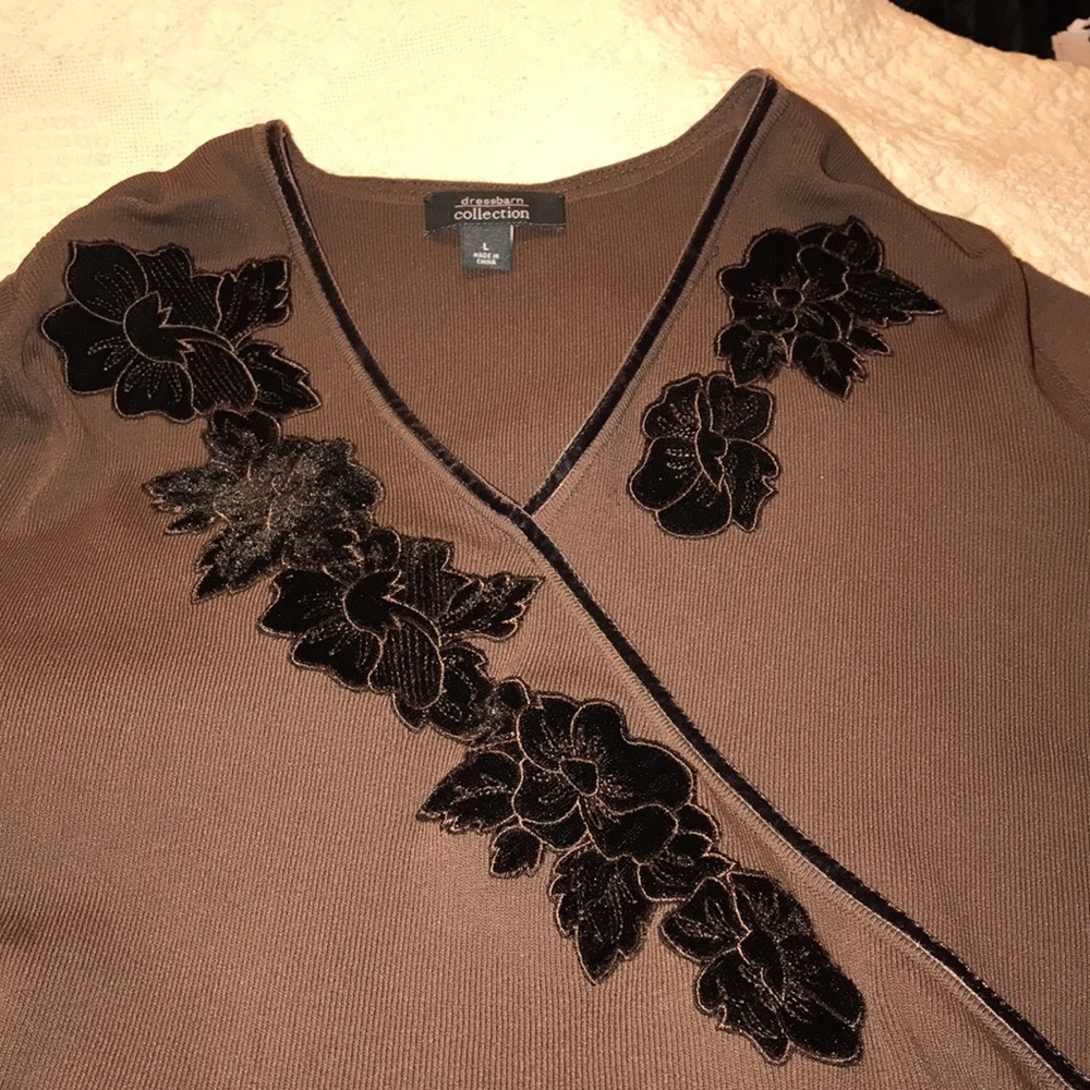 Brown Velvet like sweater
